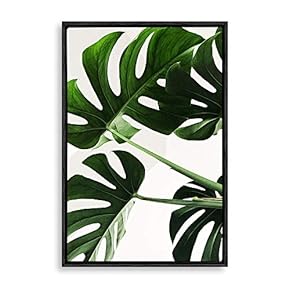 Framed Canvas Wall Art Green Plants Canvas Prints Home Artwork Decoration for Living Room,Bedroom - 16x24 inches