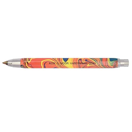 KOH-I-NOOR Fallbleistift/Druckbleistift Aus Metall Mit Minenspitzer | Minenstärke 5.6mm - Magic (Bunt) | Regenbogenstift