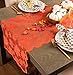 DII 18x72 Lace Table Runner, Maple Leaf Orange Spice - Perfect for Fall, Thanksgiving, Catering Events, Dinner Parties, Special Occasions or Seasonal Décor