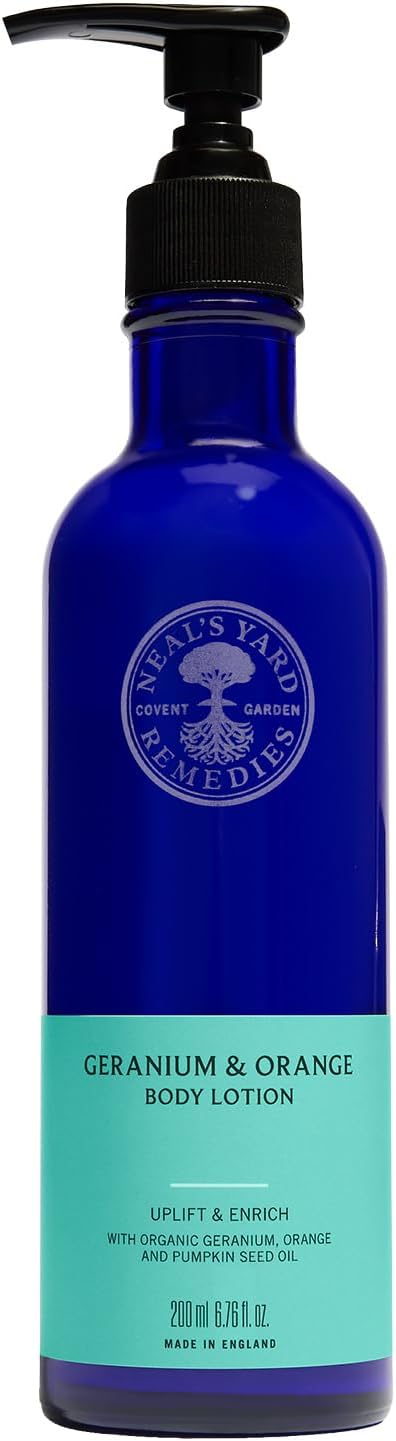 Neal's Yard Remedies Geranium Orange Body Lotion Uplifting Energising 200ml