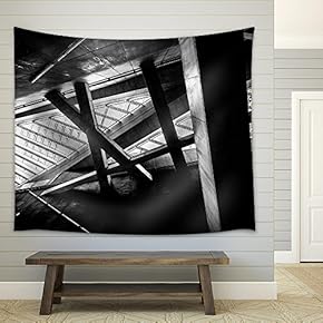 Modern Conceptual High Tech Building - Fabric Wall Tapestry Home Decor - 51x60 inches