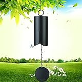Agirlgle Large Wind bell Wind Chimes outdoor indoor HWMC Heroic Windbell, 28-Inch Garden wind chimes amazing grace for Patio and Terrace - Best Metal Musical Windchime and Home Decoration (black 28in)