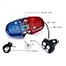 Wolfride® Cycling Bike Electric Horn [4 Sounds] Bicycle Police Siren Bell [6 LED Lights]