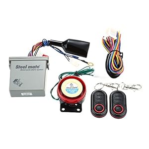 Steelmate 986E 1-weg-alarmsysteem voor motorfiets, motor, afstandsstart, met mini-zender