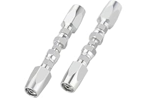 Vernijtrdy 2pcs Hydraulic Hose Repair Kit, Reusable, 2-Wire Reusable Hydraulic Repair Fitting 1/4Inch