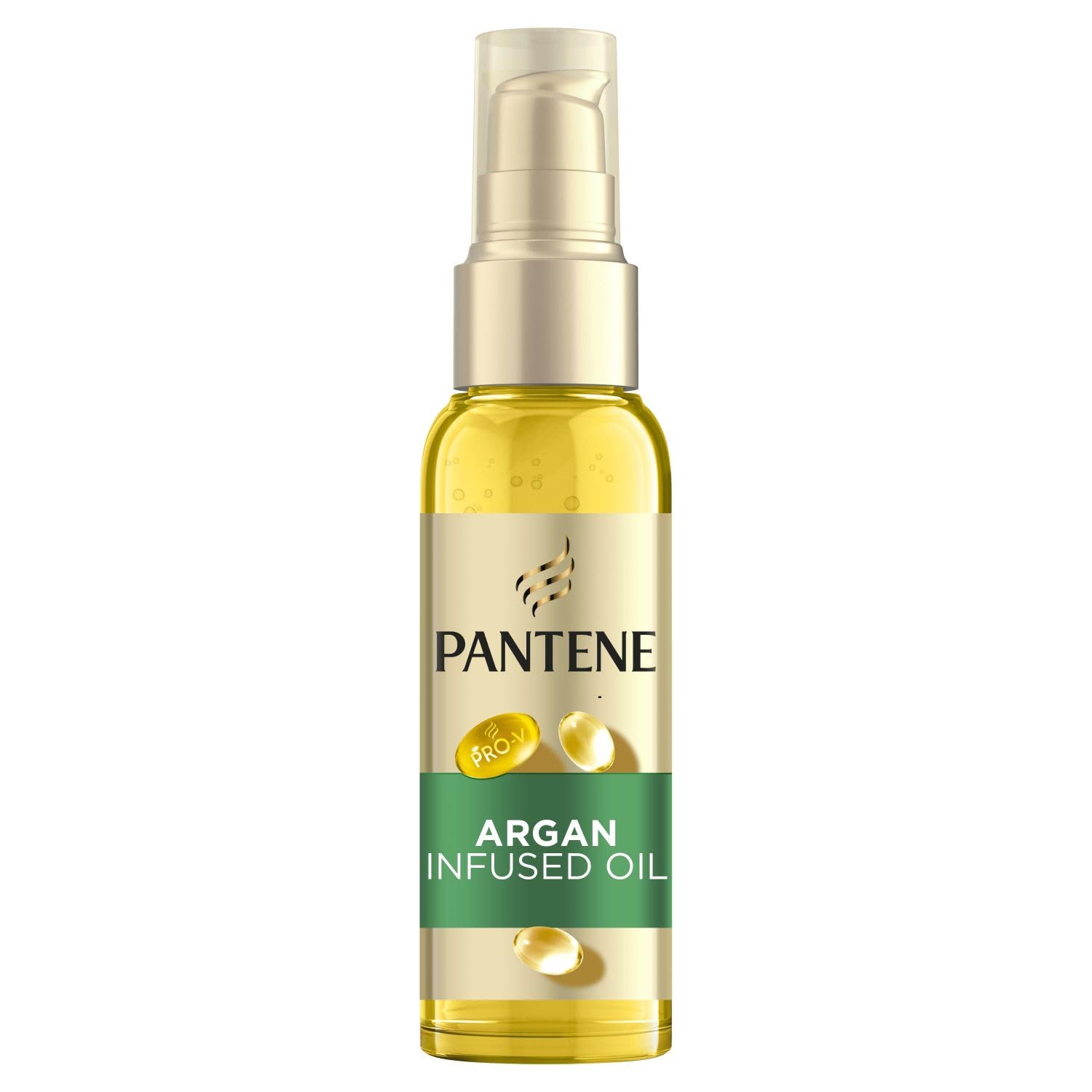 Pantene Pro-V Smooth & Sleek Argan Infused Hair Oil 100ml for Frizzy, Dull Hair, Daily Leave In Nourishing Oil, Tames Frizz, Makes Hair Silky Smooth and Enhances Shine, With Pro-V Nutrients