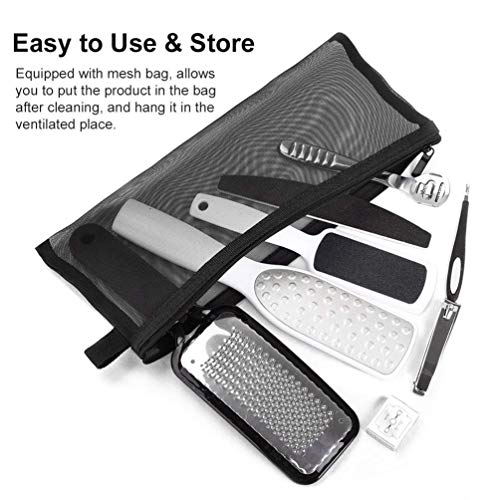 Professional 9 in 1 Pedicure Kit Foot File Set Callus Remover Kit Foot Rasp for Removing Hard Skins and Cracked Skin Corns, Suitable for Women&Men - Thumbnail 3