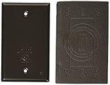 TayMac BC100Z Weatherproof Metallic Device Cover, Blank, Single Gang, Bronze