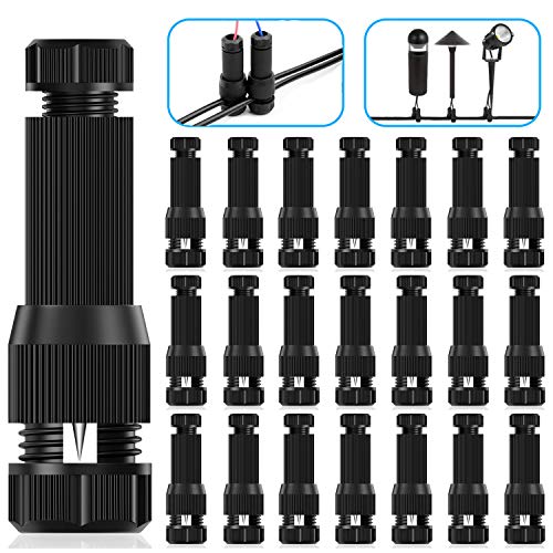 iCreating 22Pack Low Voltage Landscape Lighting Cable Connector Low