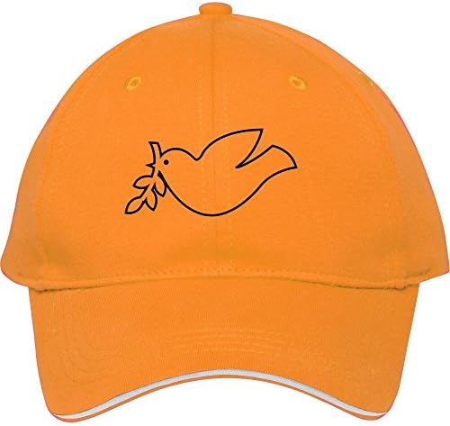 New Fashion Yellow Trend Male/female Snapback Adjustable Baseball Cap Peace Dove With Olive Branch Hat