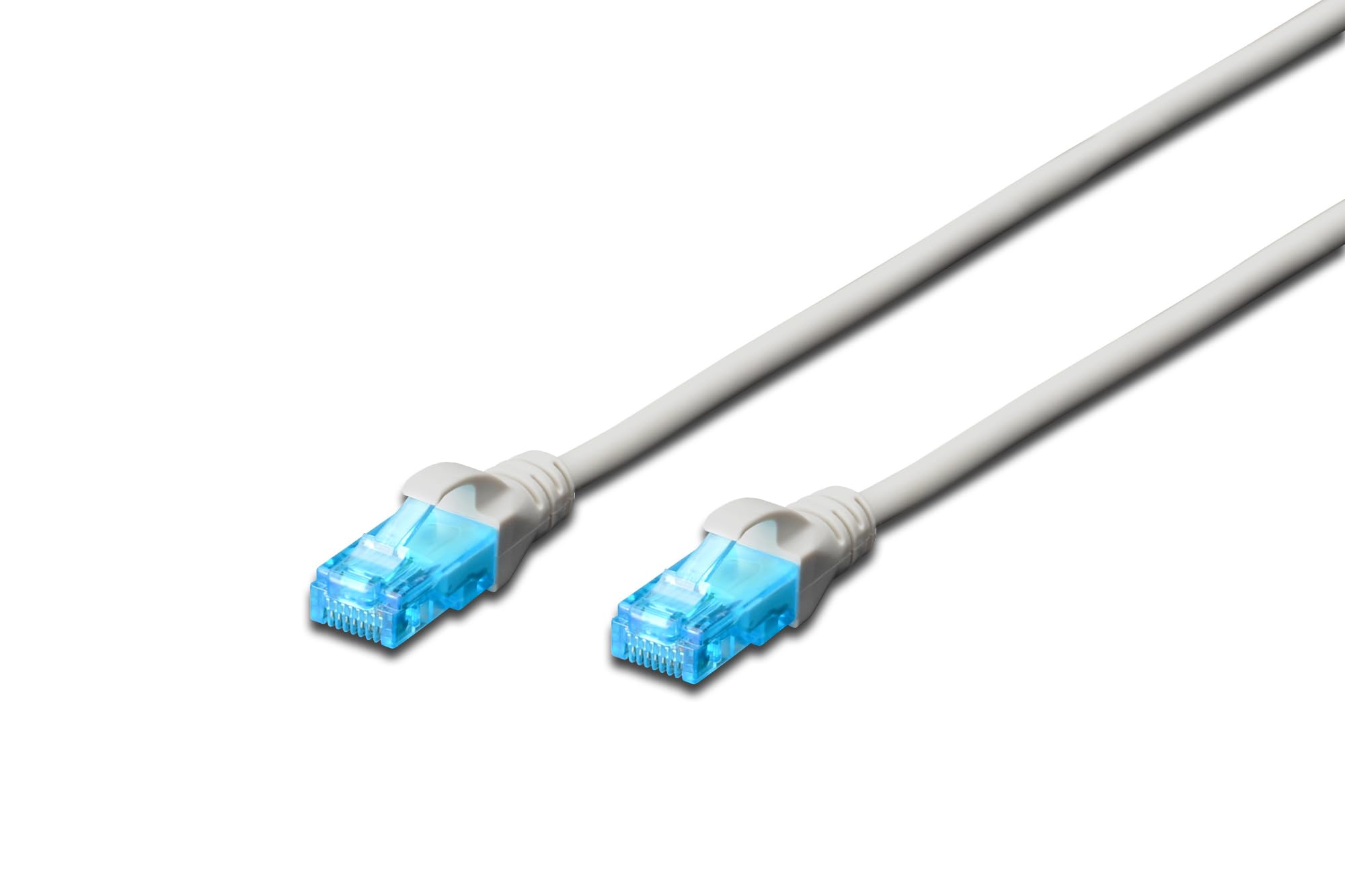 Digitus LAN Cable Cat 5e - 7m - CCA Network Cable with RJ45 - U/UTP Unshielded - 1 Gbps - Compatible with Cat6 and Cat6A - Grey