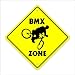 BMX Crossing Sign Zone Xing | Indoor/Outdoor | 12