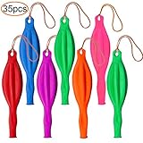 35 Assorted Color Punching Balloons, Punch Balls with Rubber Band Handle for Party, Wedding