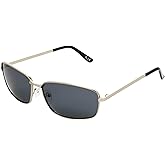 Panama Jack x Foster Grant Men's Oliver Rectangle Sunglasses, Silver, 61mm