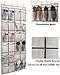KIMBORA Over The Door Hanging Shoe Organizer 24 Large Clear Mesh Pockets Shoe Hanger, Beige