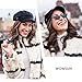 WOWSUN Vintage Sexy Cat Eye Sunglasses Candy Color Clout Goggles for Women (Black)