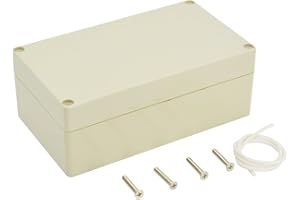 LeMotech Waterproof Dustproof IP65 ABS Plastic Junction Box Universal Electric Project Enclosure Pale Gray 6.2 x 3.54 x 2.3 inch (158 x 90 x 60 mm)