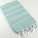 paramus 100% Cotton Pestemal Turkish Bath Towel (Aqua White, hierapolis)