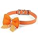 Mokingtop Hot Cute Knit Bowknot Adjustable PU Leather Dog Puppy Pet Collars Necklace (Orange)