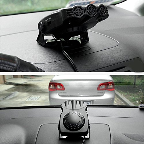Powstro Car Heater Portable Heating Cooling Fan Quickly Defroster Car Defogger 12V 150W