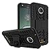 Yiakeng for Moto Z Play Droid Case, Shockproof Impact Protection Tough Rugged Dual Layer Protective Case Cover with Kickstand for Motorola Moto Z Play Droid (Black)