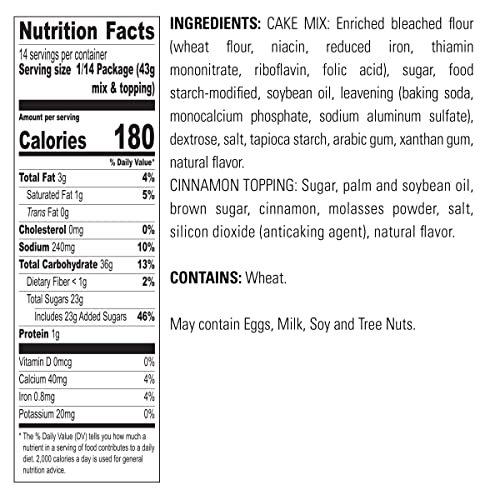 KRUSTEAZ CINNAMON SWIRL CRUMB CAKE & MUFFIN MIX, 12 COUNT (PACK OF 1)