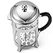 French Press, X-Chef 1000ml Heat Resistant Glass Coffee Press Tea Maker Pot with Stainless Steel Holder, Cozy & Funny for Coffee Lovers - 8 Cup/4 Mug (1 Liter, 34 oz)