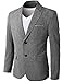 H2H Mens Cozy Fit Daily Linen Blazer for Work Gray US M/Asia XL (KMOBL0107)