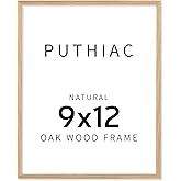 9x12 Oak Wood Picture Frams - Minimalist 9x12 Oak Wood Frames, 9"x12" Picture Frame Wood, Natural Solid Wooden Picture Frames for Wall Art Photo and Prints(1 Pack, Beige)