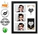 Tasse Verre 11x14 Collage Multi Picture Frame (2-Pack) - Black with HIGH Definition Glass Front Cover - Frames Display Five 4x6 Inch Family Pictures with Mat - Hanging Hardware Pre-Installed