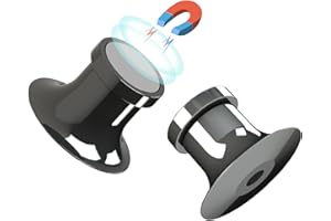 QHAND 12 Pcs Magnetic Pin Backs for Enamel Pin Convert Enamel Pins to Refrigerator, Metal Pin Backs with Magnet, Locking Pin Keepers Locking Clasp, Black