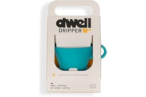 VERVE COFFEE ROASTERS Verve Dwell Dripper Pour Over Coffee Maker Set, Non-Electric Coffee Dripper, Manual Brew Maker (Blue)