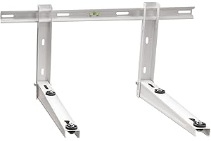 ICOOL Mini Split Wall Mounting Bracket for 9000-36000 BTU Universal Ductless Air Conditioners, Heat Pumps, Compressors & HVAC Systems, Outdoor Heavy Duty Foldable Wall Mount Condenser Bracket