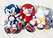 FiraDesign Sonic Plush The Hedgehog 8.2 Inch / 20cm Sonic Tails Knuckles 3pcs Doll Stuffed Animals Figure Soft Anime Collection Toy