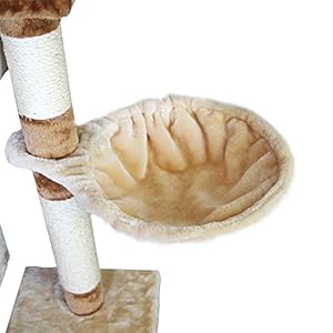 HUIO Cat Climbing Torre Cat Toys Un Sisal Naturale Rope Accessori Cathead Toy Cat Tiragraffi for Animali per Le Medie…