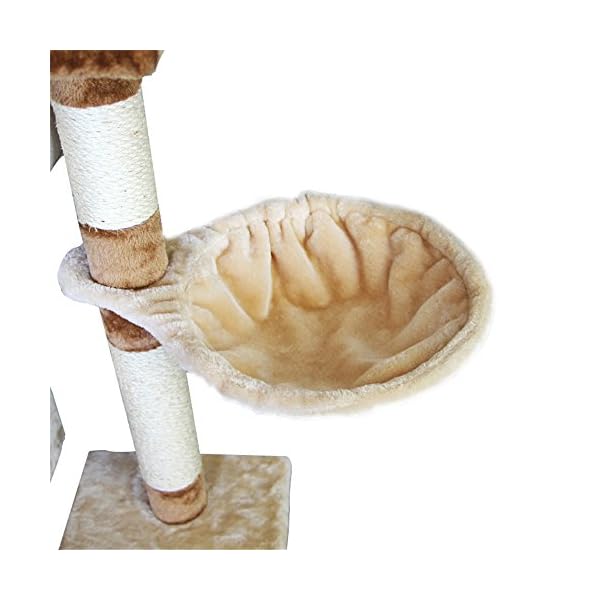 HUIO Cat Climbing Torre Cat Toys Un Sisal Naturale Rope Accessori Cathead Toy Cat Tiragraffi for Animali per Le Medie…