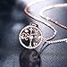 J.Rosée Tree of Life Necklace, (Rose Gold Plated Sterling Silver) with 925 Sterling Silver and 3A Cubic Zirconia, 18''+ 2