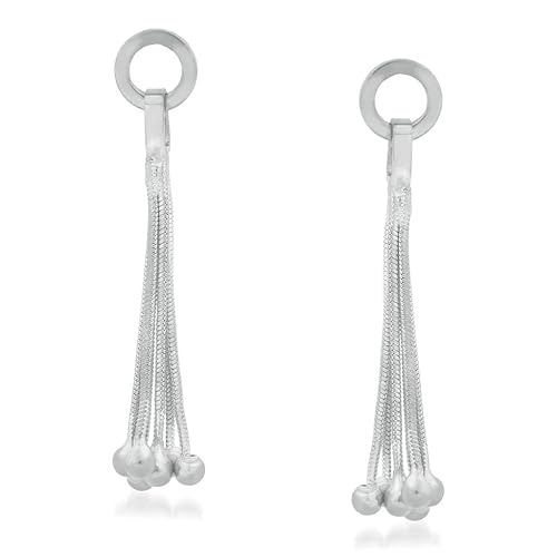 VK Jewels Earring Dangler Earrings for Women (Silver) (vkerz1285r)