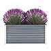 Canditree Raised Garden Bed Galvanized Steel, Outdoor Planter Box for Vegetables, Herbs, Flowers 39.4″x15.7″x17.7″thumb 1