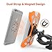 VAVA Phone Holder for Bike, Bike Phone Mount with Dual Strap & Magnet Support, Magnetic Bicycle Phone Holder, Motorbike Mount for Both Smartphone and Action Camera