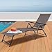Tangkula Patio Lounge Chair Chaise, Adjustable Backrest Ergonomic Shape with Durable Handwoven Rattan Steel Frame Garden Lawn Pool Recliner Outdoor Furniture Wicker Lounger