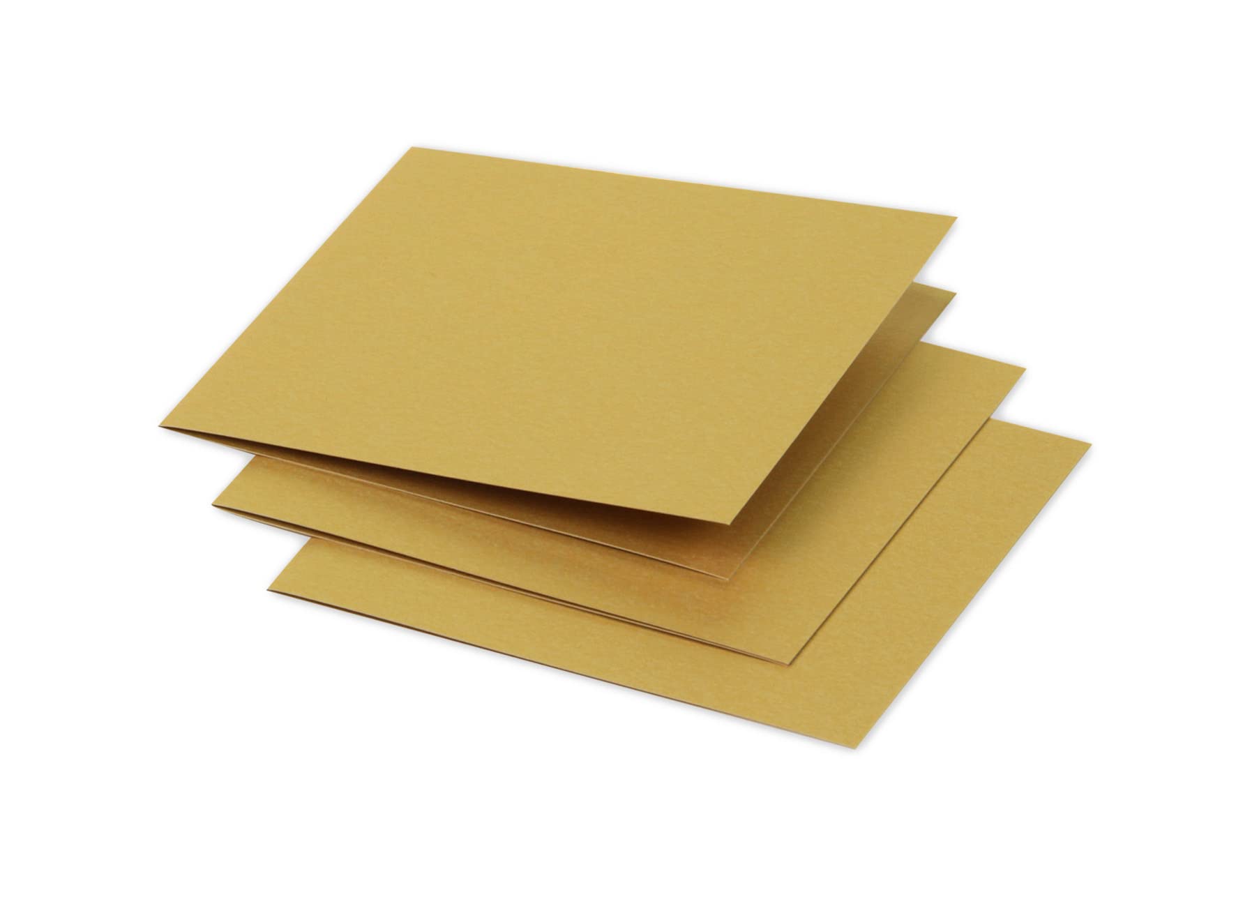 Clairefontaine 16190C Pack of 25 Double Cards Square Format 11.6x11.6cm 210g/m² Gold Invitation Correspondence Cardboard Pollen Range Premium Smooth Paper