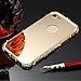 iPhone 7 Plus Cases, AMASELL[1-Pack][2-IN-1]Luxury Bling 3D Sparkle Diamond Metal Frame Bumper + Ultra Slim PC Hard Mirror Back Cover for iPhone 2016 5.5 Plus inches (Gold with bling)