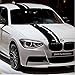 Bonnet Rally Stripe Vinyl Sticker Car Hood, Roof, Truck, Trunk Decal (Black)