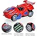 Sunnhan Transforming Toys, 2 in 1 Transforming Dinosaur LED Car Dinosaur Transform Car Toy Automatic Dinosaur Dino Transformer Toy Car Lamps for Kids,Toddlers ( Ages 3-12, Red)