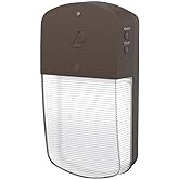 Lithonia Lighting 5.3" Mini LED Wall Pack Outdoor Light Fixture, Outdoor Wall Light with 3-Way Selectable CCT 3000K/4000K/500