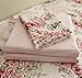 FADFAY Rose Floral 4 Piece Bed Sheet Set 100% Cotton Deep Pocket-Full
