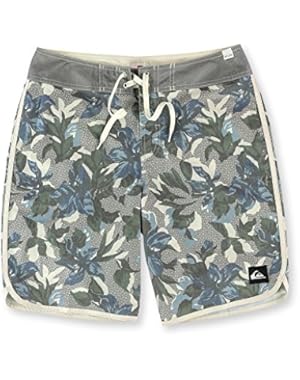 Mens Floral Scallop U20 Swim Bottom Board Shorts