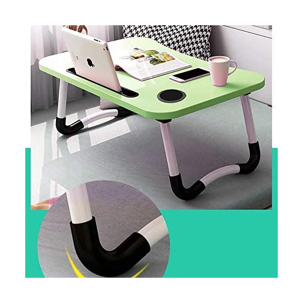 Laptop-Bed-TablePortable-Lap-DeskNotebook-Stand-Reading-HolderNotebook-Table-Dorm-Desk-with-Foldable-Legs-Cup-Slotfor-Eating-BreakfastReadingWatching-Movie-on-BedSofa60-x-40cmGreen Laptop Bed Table,Portable Lap Desk,Notebook Stand Reading Holder,Notebook Table Dorm Desk with Foldable Legs & Cup Slot…
