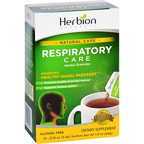 2 Pack of Herbion Naturals Respiratory Care - Natural Care - Herbal Granules - 10 Packets - Gluten Free-Dairy Free - Wheat Free-